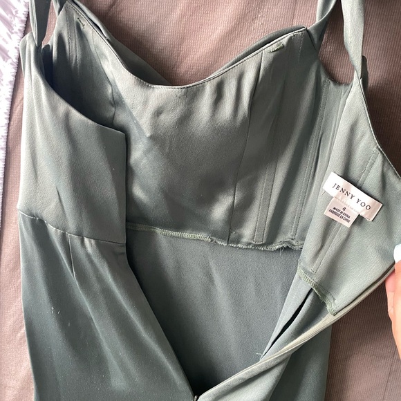 JENNY YOO SAWYER BRIDESMAID GOWN EUCALYPTUS Size 4 - Picture 4 of 8